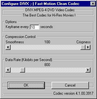 MPEG4 options