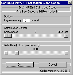 MPEG4 options