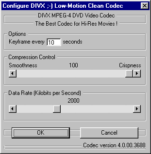 MPEG4 options