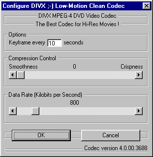 MPEG4 options